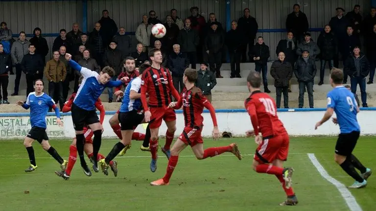 Partido ante el Arenas en Tafalla. Facebook Peña Sport.