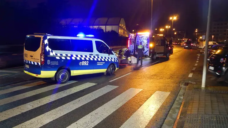 Imagen del atropello a la niña de 14 años en Pamplona CEDIDA POLICÍA MUNICIPAL