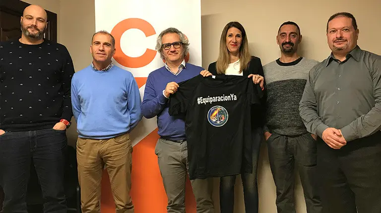 Miembros de JUSAPOL y Ciudadanos (Pérez-Nievas y Ruth Goñi)