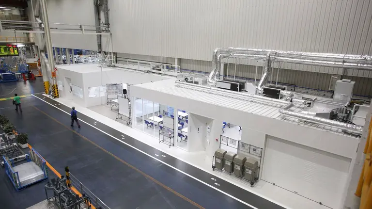 Nuevas oficinas, sala de descanso y sala de auditoría en Prensas de VW Navarra