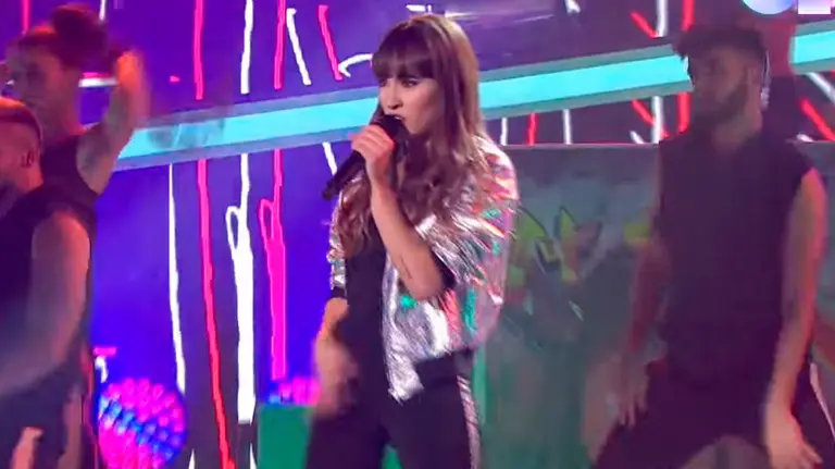 Aitana durante una gala de OT