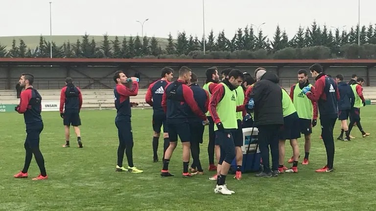 Entrenamiento en Tajonar. CA Osasuna.