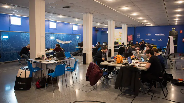 Global Game Jam Pamplona 2018, encuentro internacional de profesionales y aficionados a los videojuegos. PABLO LASAOSA 01