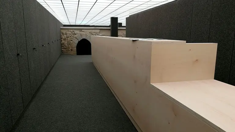 El interior de las nuevas oficina del Ayuntamiento de Pamplona en la calle Descalzos del Casco Antiguo. AYUNTAMIENTO DE PAMPLONA