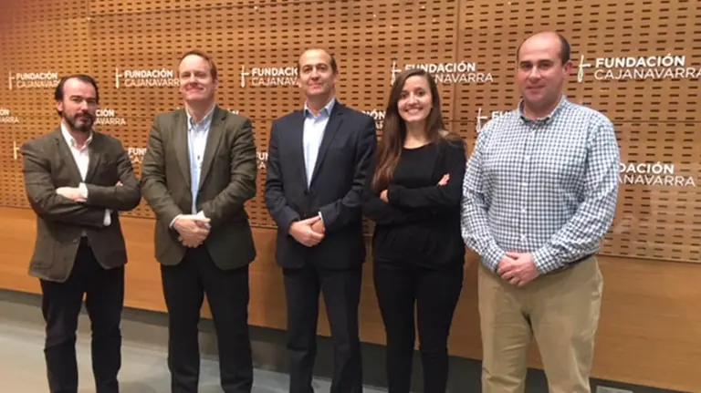 Nacho Perlado (ONAY), Javier García Cañete (Fundación Botín), Javier Fernández (Fundación Caja Navarra), Paula Salvador (ONAY) y Diego Cayuela (ONAY)