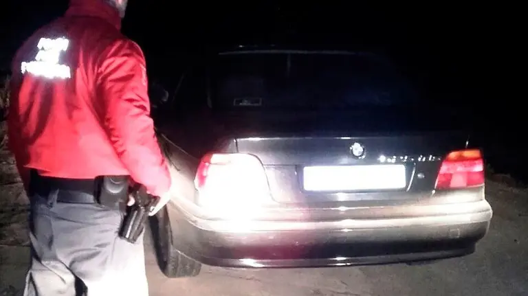 La Policía Foral inmoviliza el vehículo del vecino de Andosilla. POLICÍA FORAL