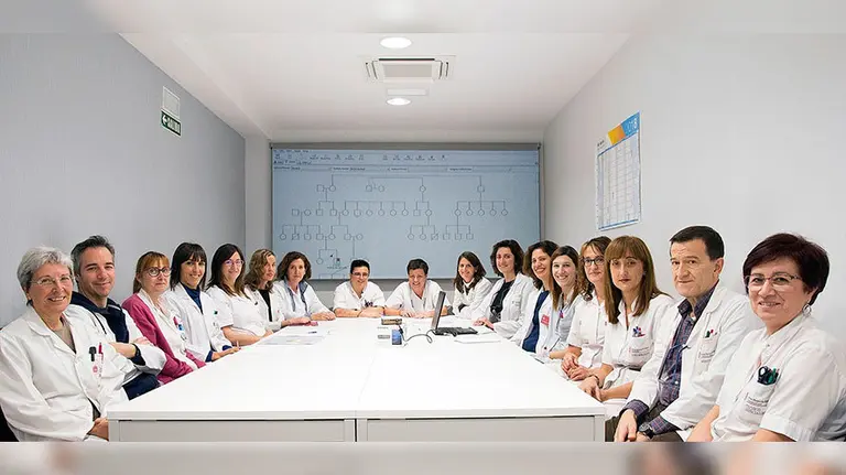 Integrantes del equipo de Genética en la nueva sala de reuniones. GOBIERNO DE NAVARRA