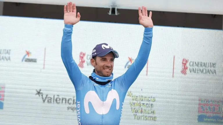 Alejandro Valverde ya es líder. Movistar team.