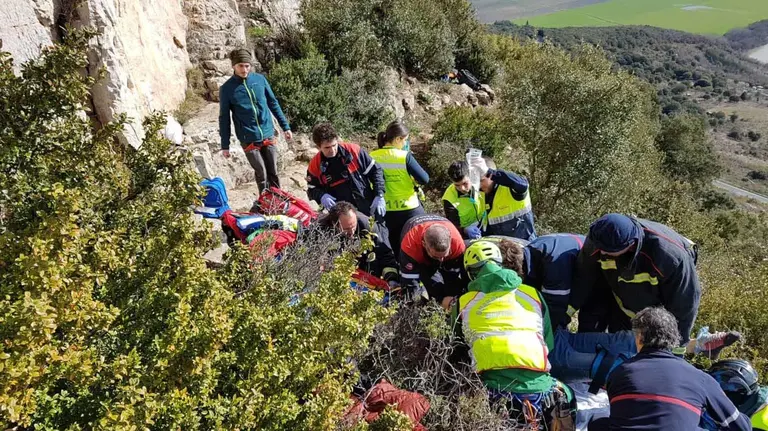 Rescate de un escalador en Echauri BOMBEROS DE NAVARRA