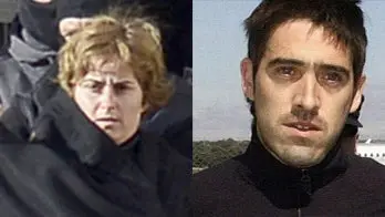 Los etarras Izaskun Lesaka y su marido Joseba Iturbide en sendas imágenes de archivo