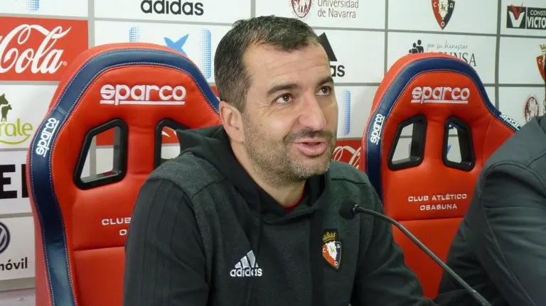 Diego Martínez en rueda de prensa.