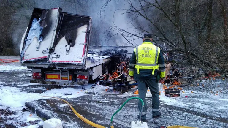 Un camionero fallece en un accidente en Oronoz GC 3