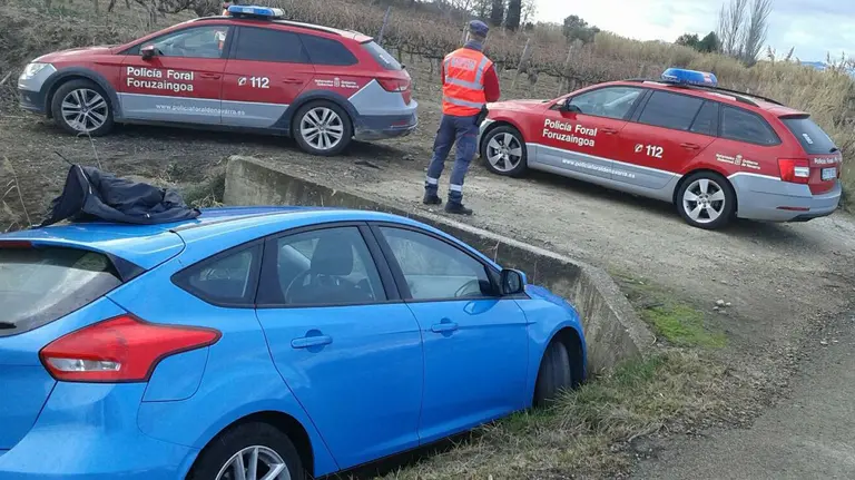 Accidente en Cascante y positivo en drogas POLICÍA FORAL
