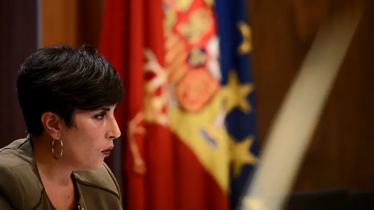 María Solana, portavoz del Gobierno de Navarra, en rueda de prensa PABLO LASAOSA