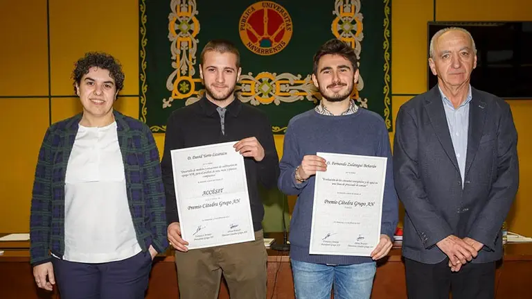 David Yerro y Fernando Zulátegui reciben el Premio Cátedra de la UPNA