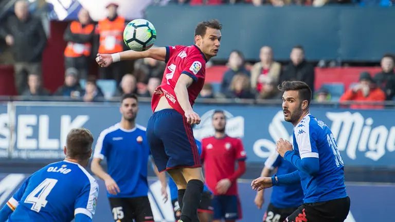 David Rodríguez durante el Osasuna - Reus en el estadio El Sadar. PABLO LASAOSA.
