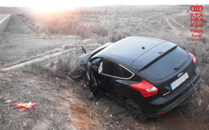 Accidente en Murchante POLICÍA FORAL