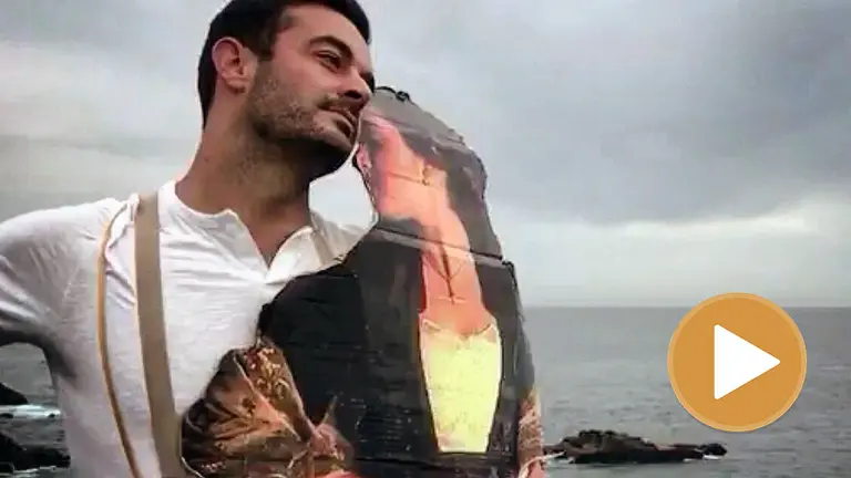 David Molina con su disfraz de Titanic que arrasa en el Carnaval. DIARIO DE AVISOS