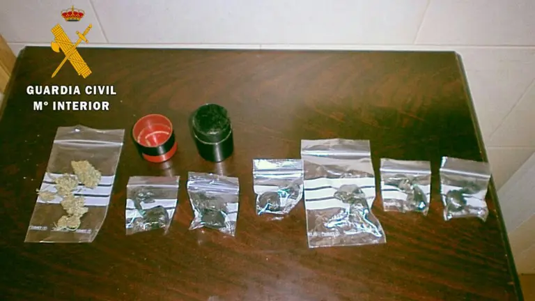 Droga incautada a un vecino de Milagro por parte de la Guardia Civil