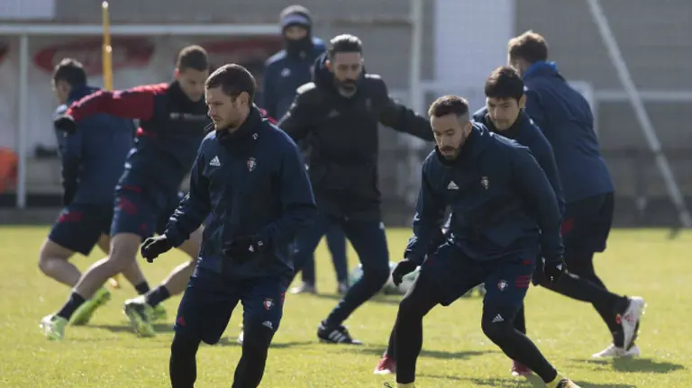 Entrenamiento en Tajonar. CA Osasuna.