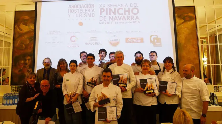 Los hosteleros homenajeados en la Semana del Pincho