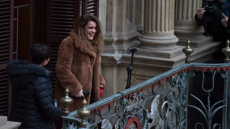 Amaia, ganadora de OT 2017 llega la recepción al Ayuntamiento de Pamplona. PABLO LASAOSA04