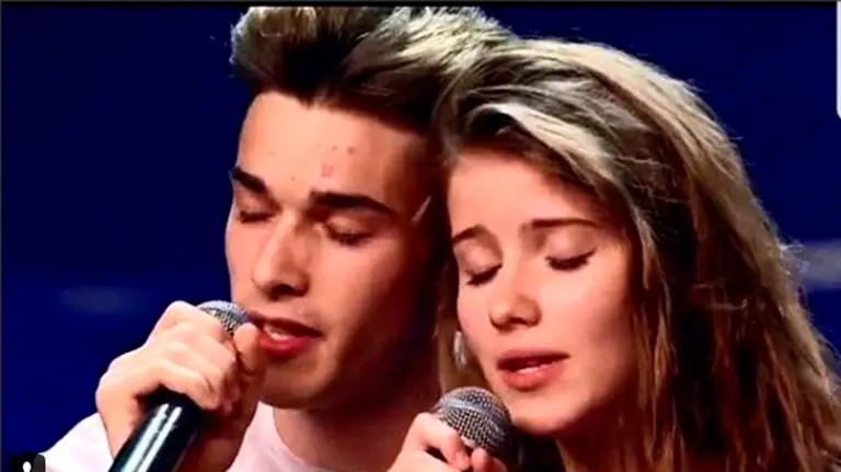 Gabriel Lizarraga en Got Talent junto a Claudia Oslé INSTAGRAM