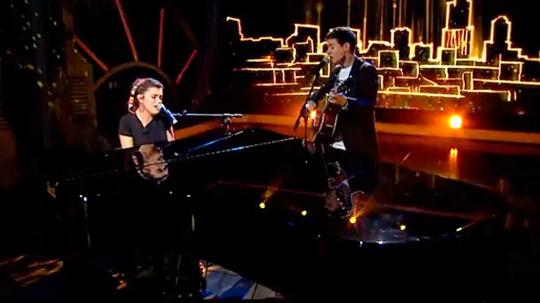 Amaia Romero y Alfred García, representantes de Eurovisión 2018, en el programa de El hormiguero. ANTENA 3