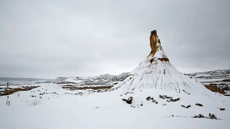 Nevada en Arguedas y Bardenas Reales de Navarra EMILIO FLORISTÁN/ INFO ARGUEDAS