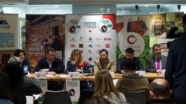Presentación de la XX Semana del Pincho de Navarra, que se celebrará del 2 al 11 de marzo en Navarra organizada por la Asociación de Hostelería de Navarra. PABLO LASAOSA 04