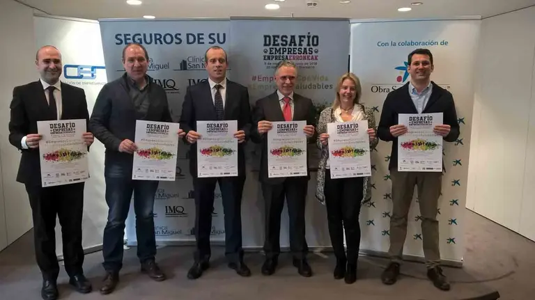 De izquierda a dcha Jose Miguel Montes CEN, Luis C. Guti&eacute;rrez Desaf&iacute;o Empresas, Pablo Ando&ntilde;o Caixabank, Felipe Hernandez IMQ, Idoya Altadill Onda Cero y Pablo Navallas C.D