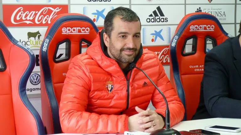 Diego Martínez en rueda de prensa.