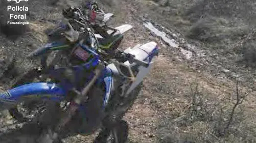 Motos denunciadas en Tajonar por la Policia Foral PF