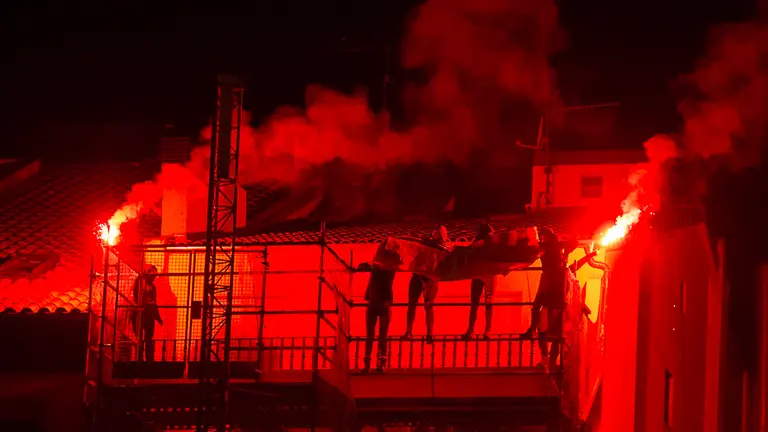 Manifestación feminista recorre las calles de Pamplona. PABLO LASAOSA 29