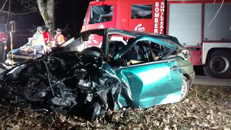 Accidente de tráfico en Urdiain con dos heridos DYA