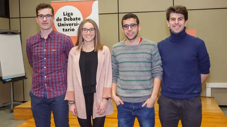 De izquierda a derecha, David Garciandía, Marta Lázaro, Raúl Lecumberri y Jesús Vidán