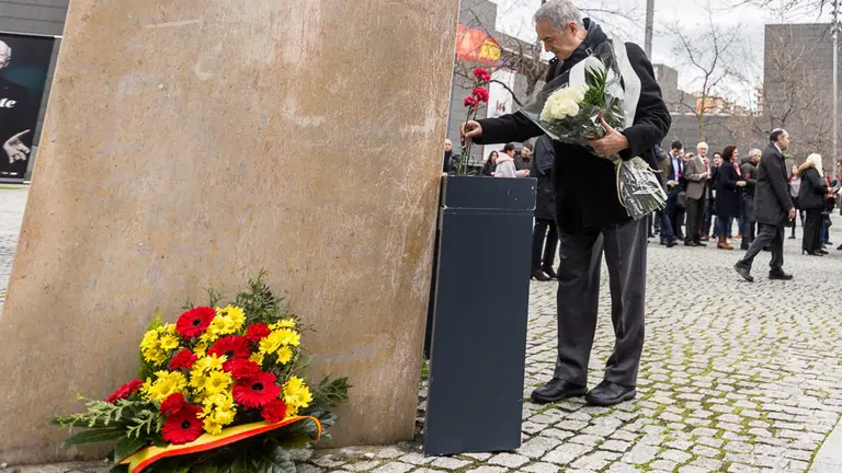Acto de reconocimiento y reparación de la Comunidad Foral a las víctimas, con motivo del Día Europeo en recuerdo a las Víctimas del Terrorismo. IÑIGO ALZUGARAY