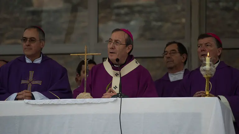 Miles de peregrinos caminan hacia Javier en la segunda Javierada de 2018. PABLO LASAOSA 50