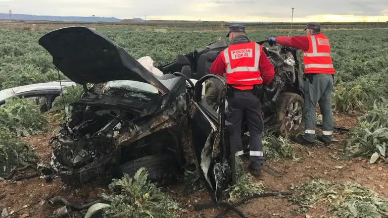 Accidente en Ablitas POLICÍA FORAL