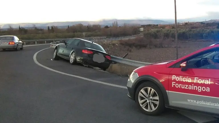Accidente en Tarazona POLICÍA FORAL