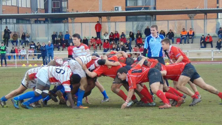 Partido de la selección navarra de rugby. Cedida.