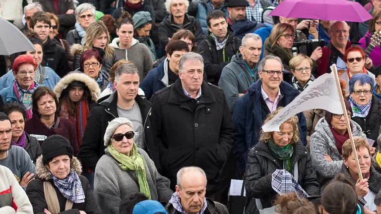 _La Vuelta a Navarra del pueblo de Alsasua_, en apoyo de los cocho jóvenes procesados por agredir a dos guardias civiles y sus parejas llega a Pamplona. PABLO LASAOSA 05
