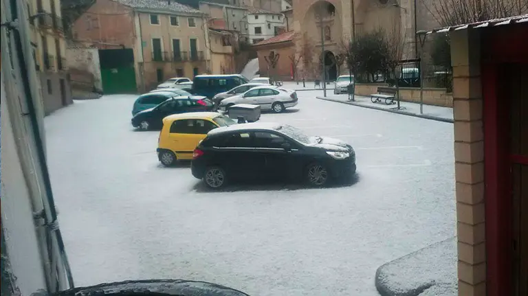 Imagenes de la granizada que ha caído sobre Falces CEDIDA