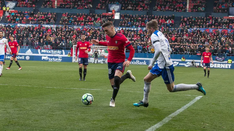 Kike Barja. Partido de Liga entre Osasuna y Zaragoza disputado en El Sadar (39). IÑIGO ALZUGARAY