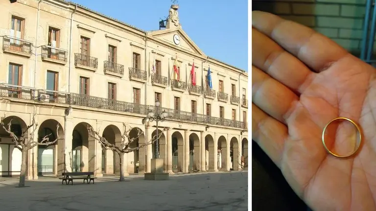 Un hombre se encuentra una alianza en Tafalla y busca a su dueño a través de las redes sociales para devolverla. ARCHIVO