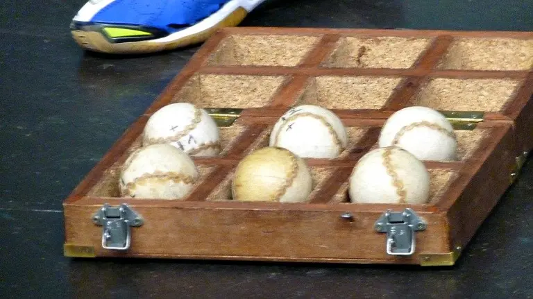 Pelotas elegidas en una elección de material.