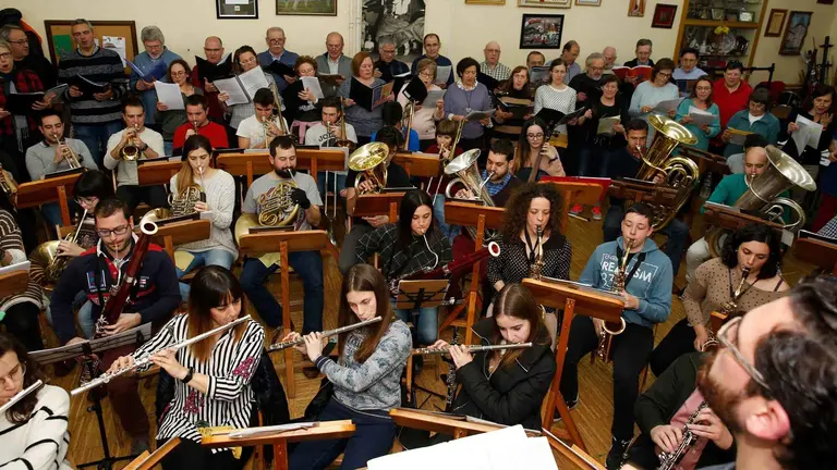 Ensayo de la Banda de Música de Tudela. JESÚS MARQUINA
