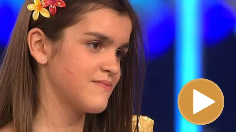 Imagen de Amaia Romero con tan solo 13 años concursando en el talent show de Antena 3 El número 1 ANTENA 3