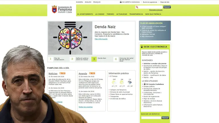 Asirón destina 117.000 euros para la nueva web del Ayuntamiento de Pamplona. NAVARRA.COM