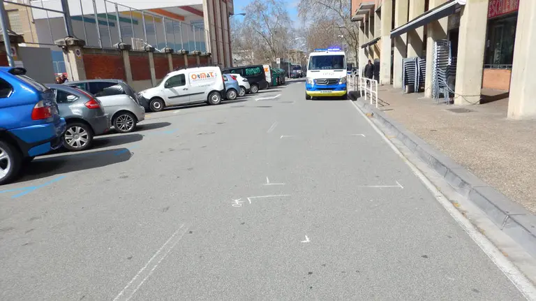 Lugar de la calle Aralar en donde ocurrió el atropello a una niña de cuatro años.jpg